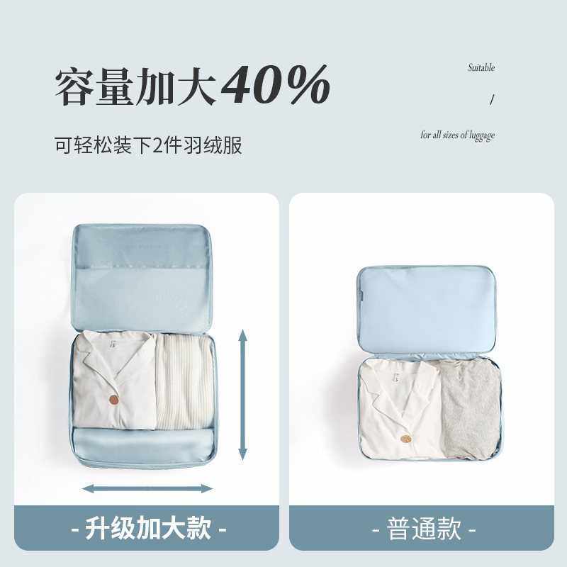 旅行收纳包行李箱衣服收纳袋衣物整理包便携出差旅游分装套装透明