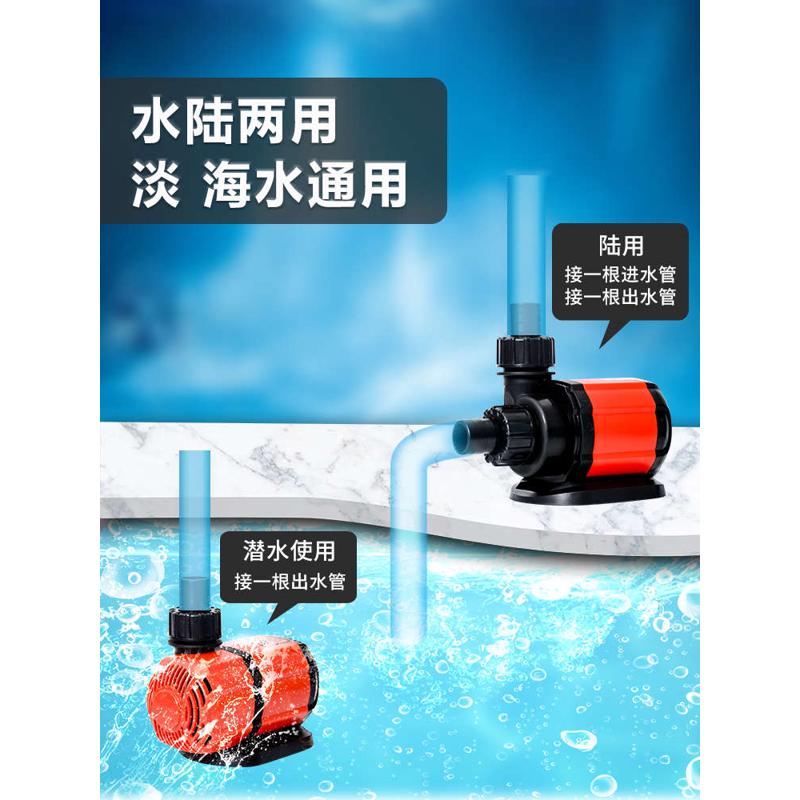 粪增抽水水小型鱼缸鱼池吸变频潜水泵氧循环泵静音陆鱼缸底吸泵泵