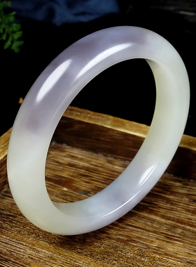 甄选特色紫罗兰【一口紫】和田玉手镯 内径53mm重48.9克