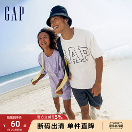 断码Gap男女装重磅T恤LOGO纯棉运动809021夏季情侣短袖