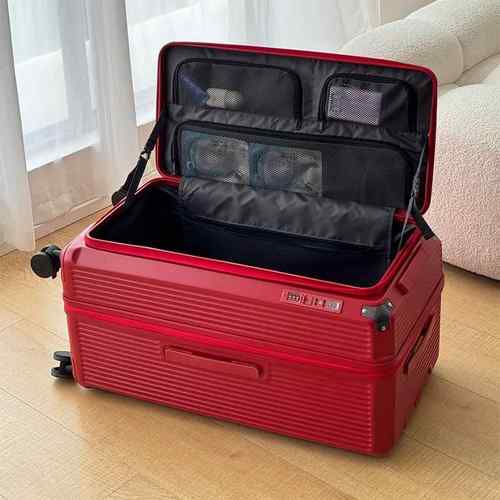 正品新款大容量码侧开可扩展行李杆箱女28寸旅行箱26寸拉皮箱密箱