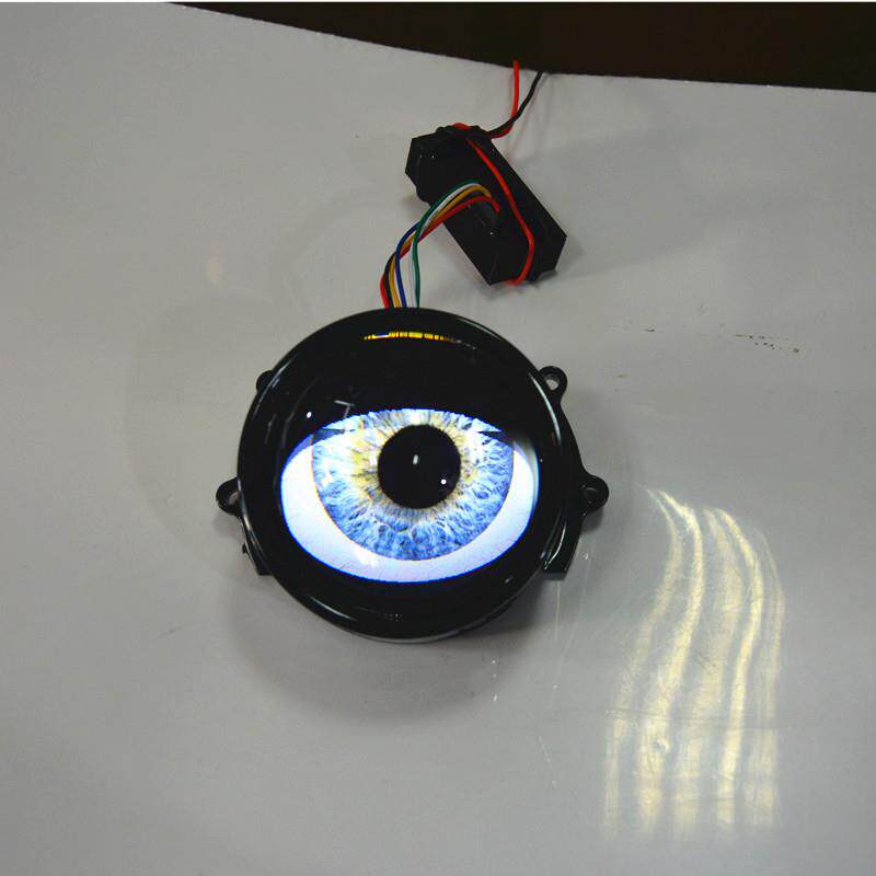 新款动态LED汽车大灯恶魔眼LED眼睛灯大灯总成改装鹰眼灯