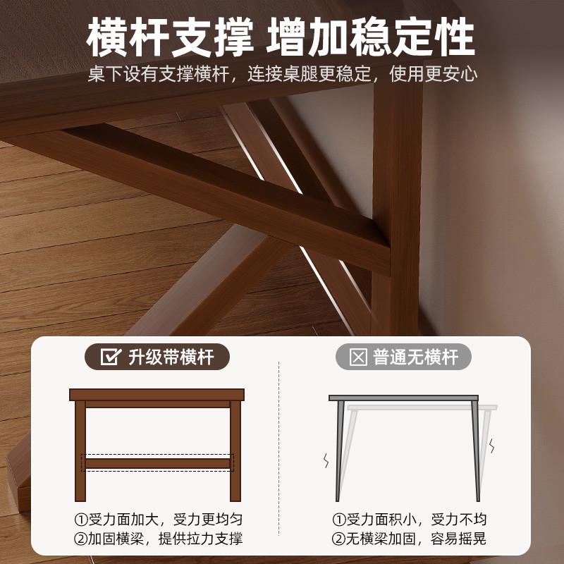 书房书桌单人办公桌全实木长条桌工作台学生家用学习桌台式电脑桌