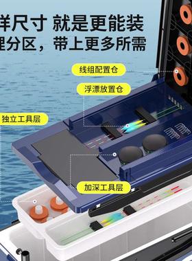 【2183人收藏】钓箱全套新款轻便多功能钓鱼箱可坐台钓箱子鱼桶by
