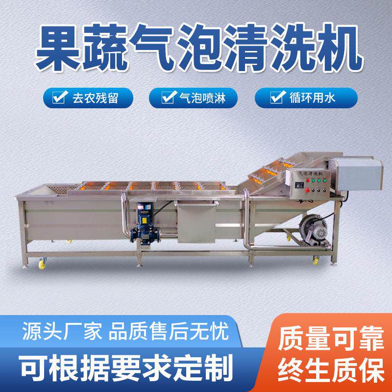 全自动高压喷淋芒果清洗机果蔬气泡清洗机多功能净菜加工清洗机