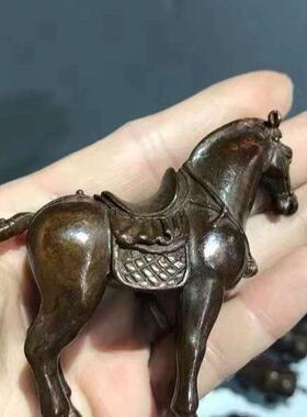实心合金小唐马摆件骏马带马鞍马驹