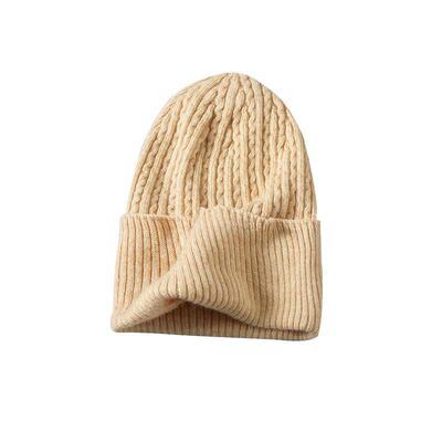Cashmere hat breathable and warm, not stuffy rolled edge