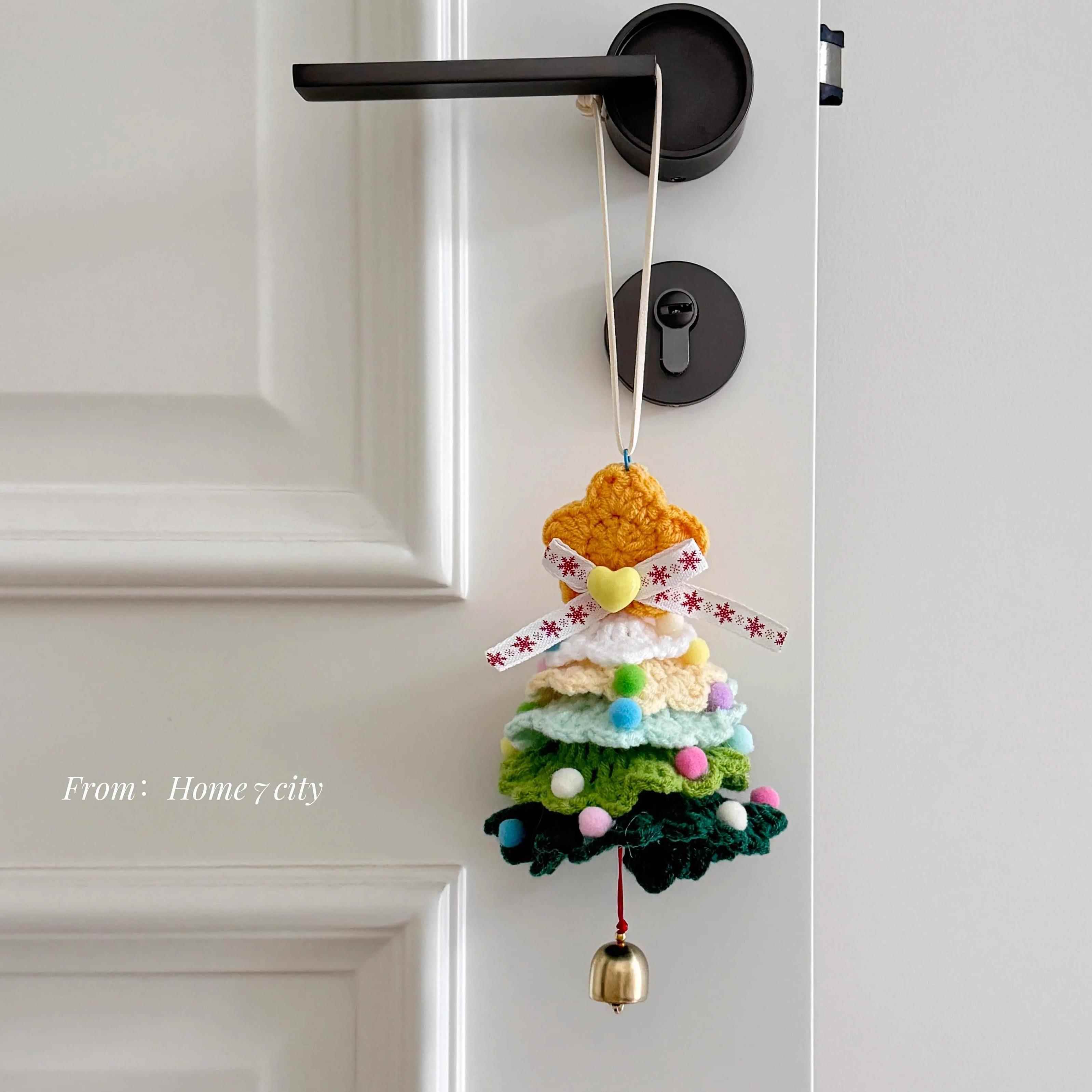 成品耶诞树铃铛门把手挂件可爱创意耶诞节礼物精致小礼品入户门挂