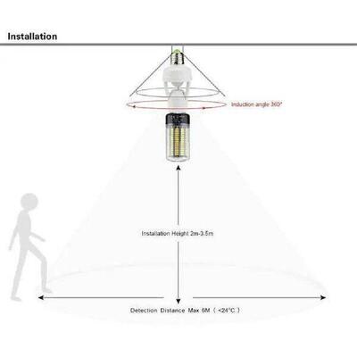 E27 LED Lamp Bulb Holder Light Socket Switch Infrared PIR