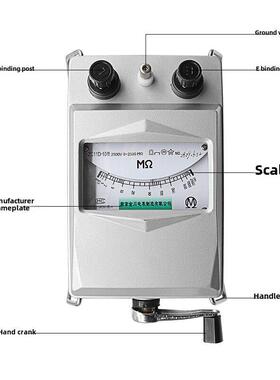 南京金川兆欧表 ZC11D-10铝壳2500V2500MΩ 绝缘电阻表 电工摇表