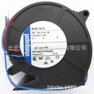 鼓风机RL48-19/12 德国ebmpapst 12V 5W 0.42A 4400rbm 28m3/h