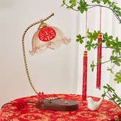 V3FP新人结婚台灯婚房卧室床头礼品复古喜庆新娘陪嫁送礼新婚长明