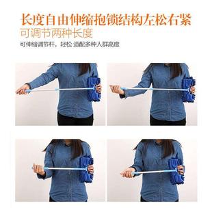 可伸缩儿童拖把手动家用卧室卡通型小孩拖地玩具雪尼尔伸缩平板拖