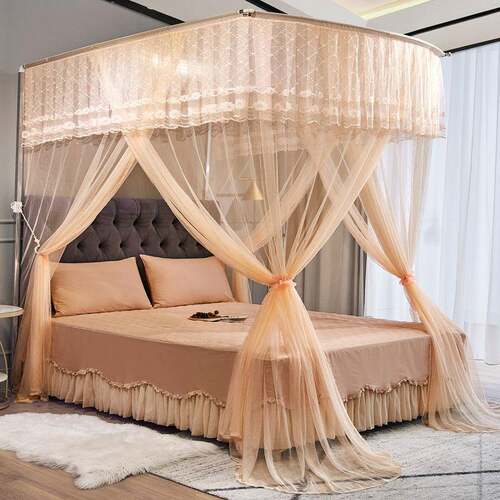 家防蚊家用蚊蚊帐免伸缩升3501爱琴降安装支架公主床幔宫廷用帐源 - 封面