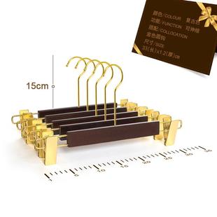 夹裤 挂儿童定 架女装 店防滑实木复古裙裤 制log 衣架服装 W1TR裤