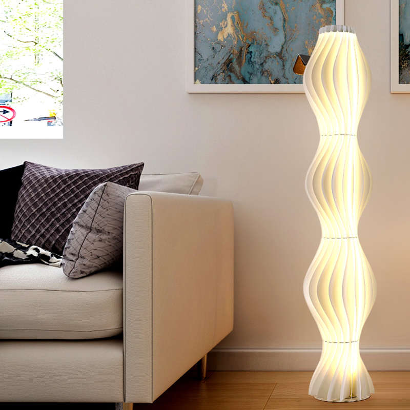 白色草裙光影落地灯ins风北欧简约设计客厅艺术卧室沙发边氛围灯