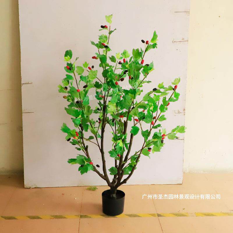 仿真桑葚树人造软装绿植盆栽酒店商场造景装饰家居装饰带果桑葚树