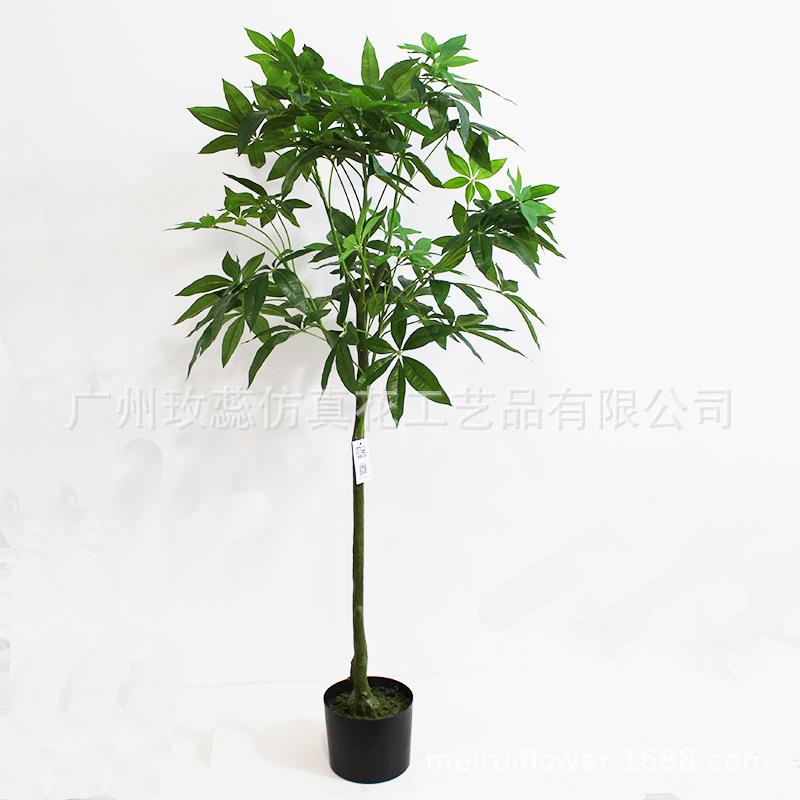 厂家仿真植物盆栽假树仿真发财树 绿植室内花卉盆景发财树