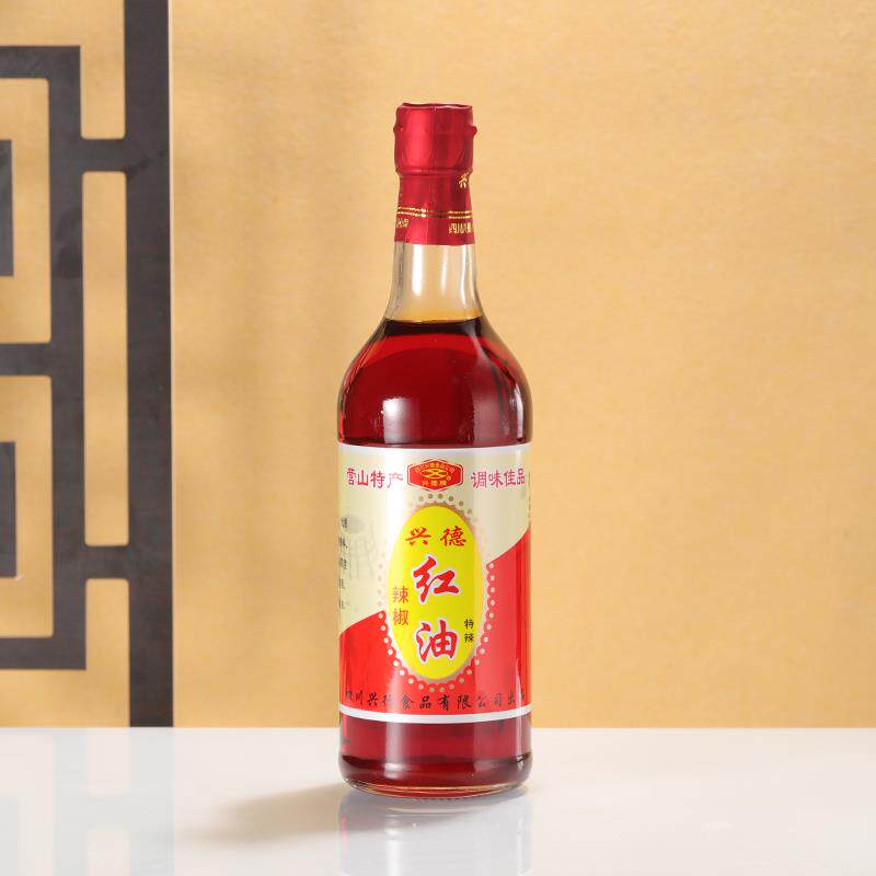 营山红油兴德牌辣椒油特辣油泼辣子香辣凉拌菜油家用商用专用调料