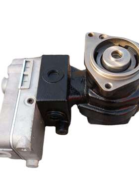 重汽MC07发动机新式单缸空压机082V54100-7080水冷空气压缩机