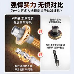 单W微型蜗杆减速电机WPDA135蜗轮齿轮减速机PA1553254级硬齿面减D