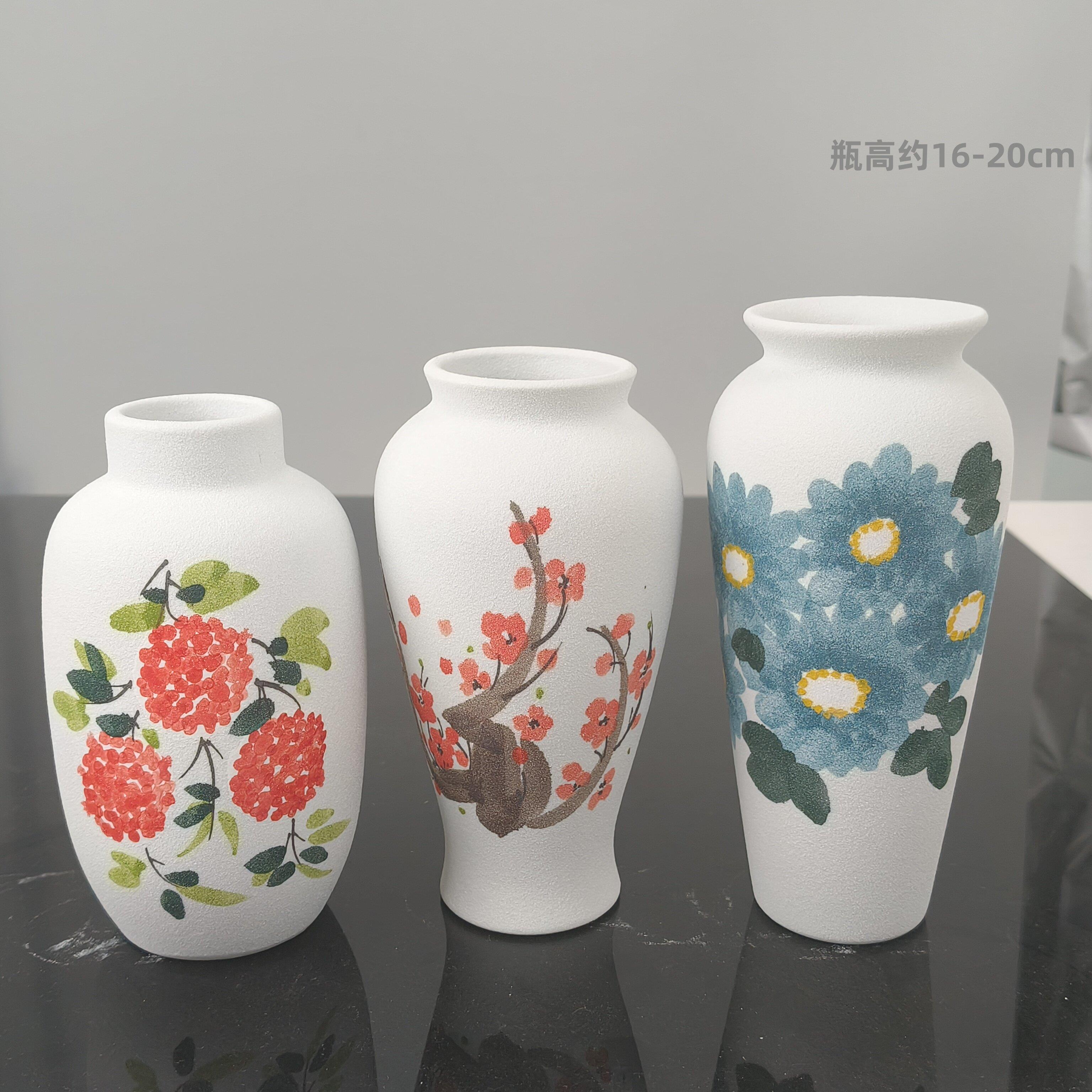 国风新中式花瓶陶瓷花器复古客厅玄关插花饰品桌面摆件创意家居
