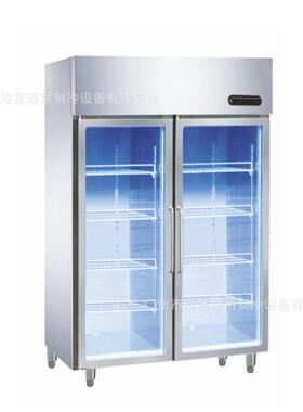 双门风冷商用立式展示柜玻璃饮料柜ome不锈钢展示冰箱220V60hz