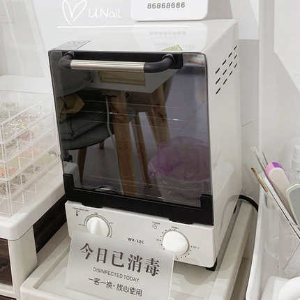 双层理发店烘干机器台式消毒柜小型消毒盒拔罐快剪口腔诊所金属箱