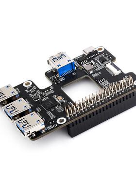 树莓派5PCIE转四路USB转接板RaspberryPi5USBHUB接口扩展板