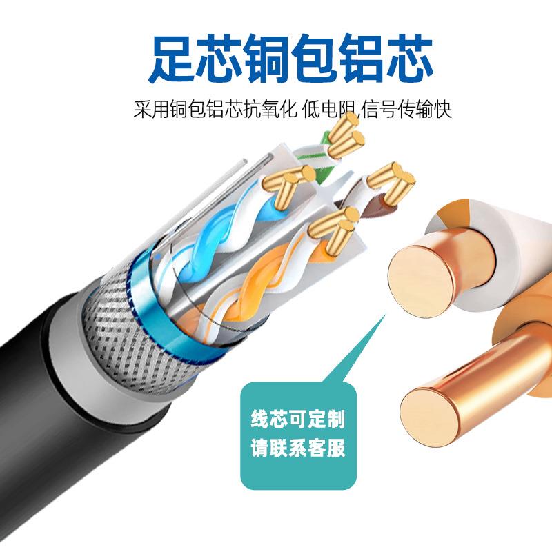 户外超六类网线双屏蔽SFTP千兆双绞线监控POE工程室外阻水网络线