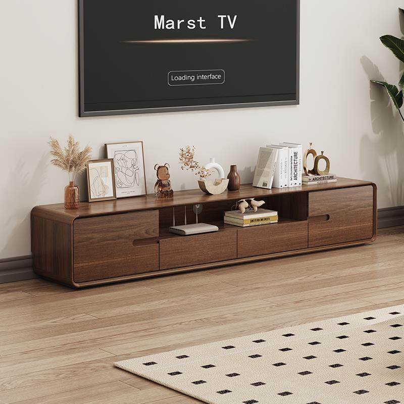 落地实木电视柜茶几组合客厅家用2025新款收纳柜胡桃色电视机柜,住宅家具,电视柜,淘宝优惠券,粉丝福利购,淘宝优惠卷