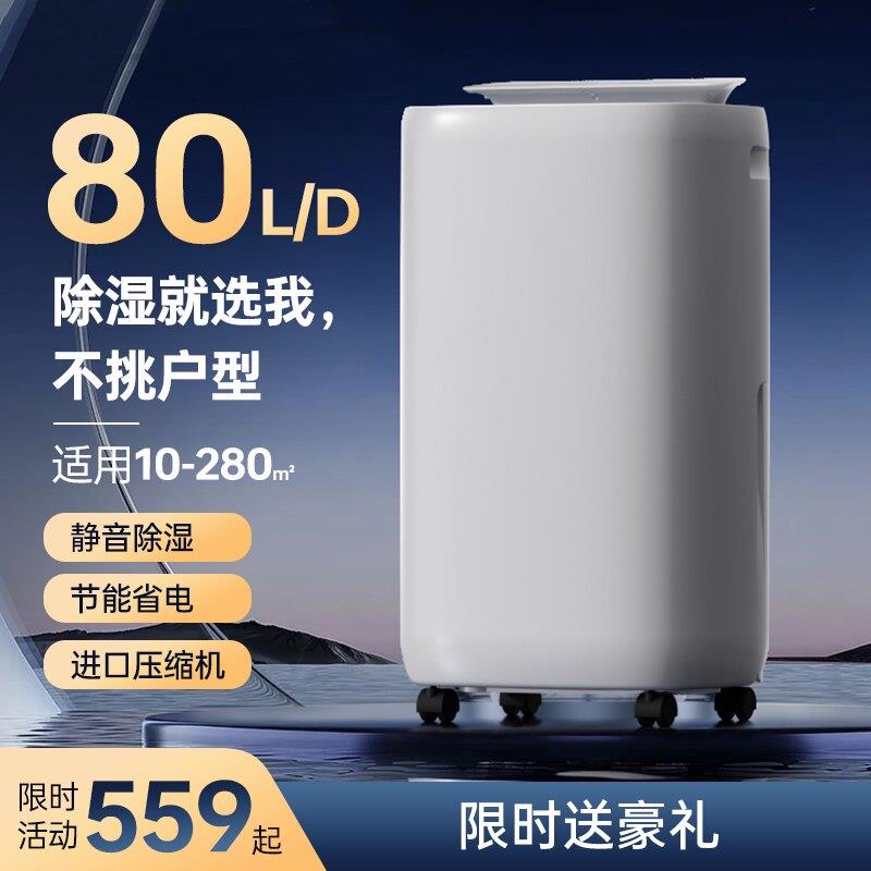 除湿机家用静音卧室内除湿机空气除潮吸湿器地下室干燥工业除湿机