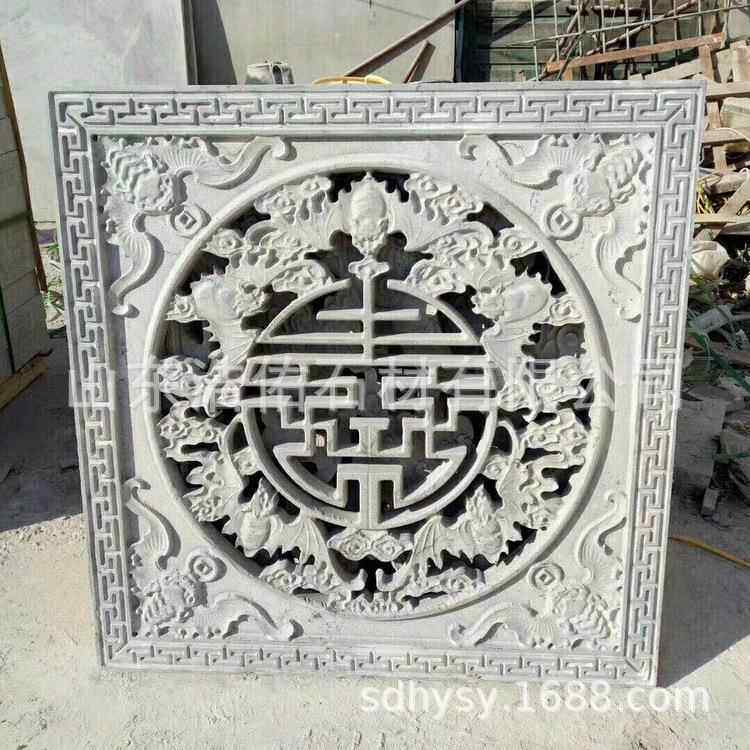 石雕镂空壁画龙壁壁画浮雕墙画花草壁画