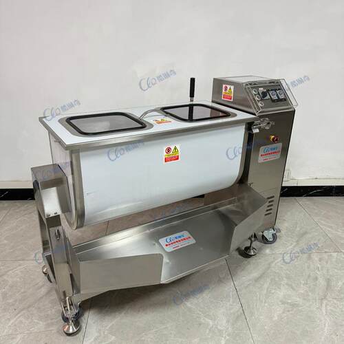 n上海卧式螺浆式食品混合搅拌机304食品级不锈钢腌制料搅拌设备