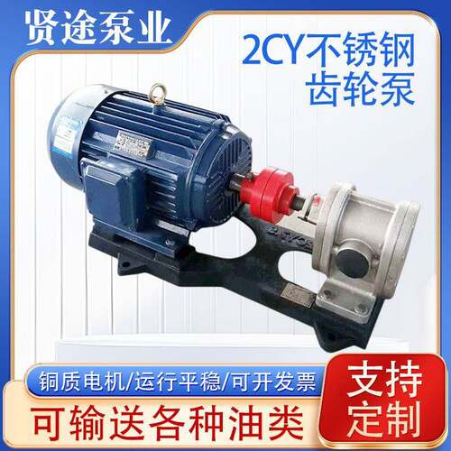 2CY不锈钢齿轮泵厂家供应2CY系列齿轮油泵不锈钢润滑油齿轮泵自吸