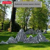 大型景观石假山庭院石室内石雕天然雪波石泰山石片组合景观摆件