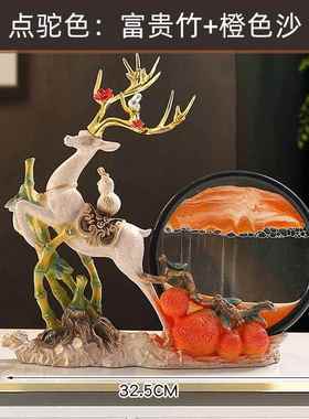 正品流画沙漏摆件创轻厅奢高档客酒柜沙电视柜办公室装饰品乔意迁