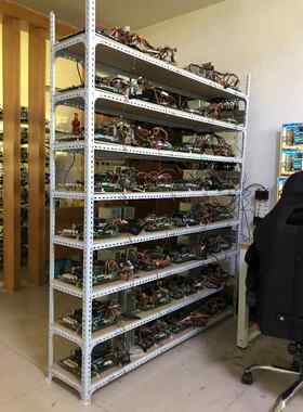 家用置物架工作室裸肌主机壳电脑主板架定制家用角钢货架搬砖主机
