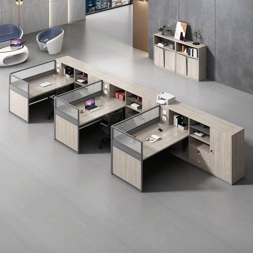 办公室办公桌简约现代员工六四人位屏风职员工位卡座财务桌椅组合