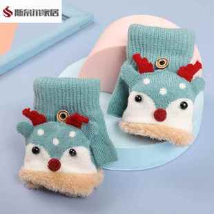 新型保暖手套女生保暖手套手套男女冬季 学 可爱加绒加厚棉保暖韩版