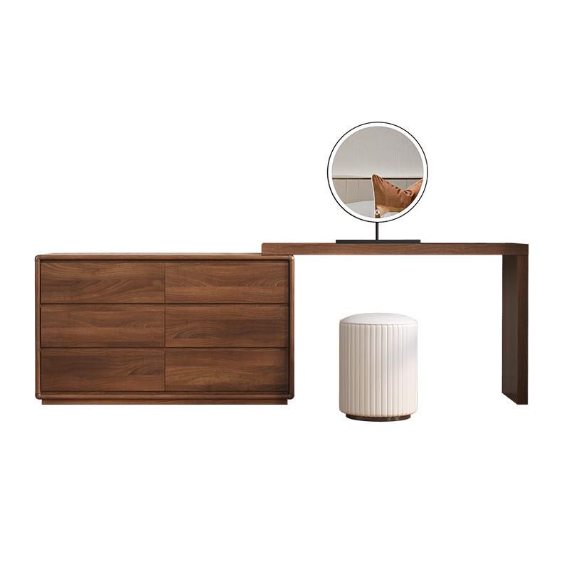 现代斗柜木主卧室2024小户型卧收纳新款简约化妆梳妆台实一体桌柜