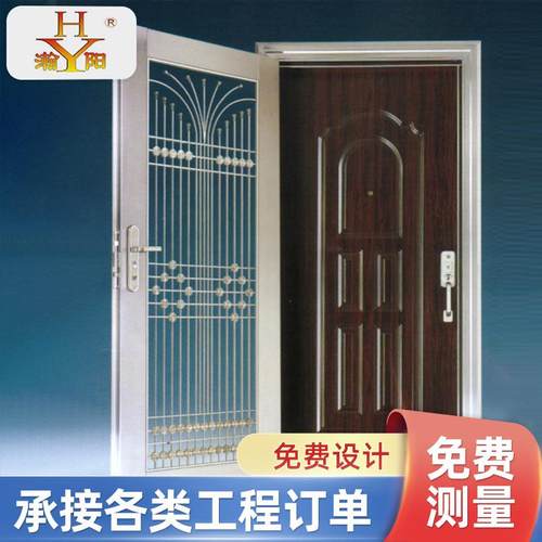 铝合金推拉门阳台厨房卫生间双层钢化玻璃门钛镁铝合金隔断无轨道