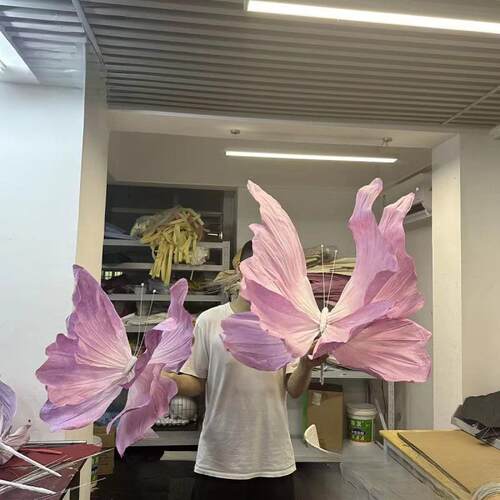 仿真立体纸花蝴蝶纸艺大型巨型婚礼橱窗美陈道具布置装饰摄影婚庆