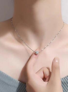 s925 sterling silver transfer bead necklace, women
