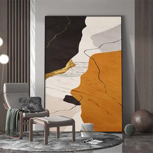 深圳大芬油画村酒店别墅项目配画现代轻奢装饰画抽象玄关手绘油画