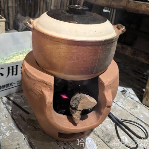 传统农家乐灶红泥炉泥土手工炉子鸡汤砂锅土柴火炉炭炉煨老式土炉