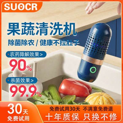 超声波果蔬清洗机家用水果蔬菜净化器食材杀菌机去农残洗菜