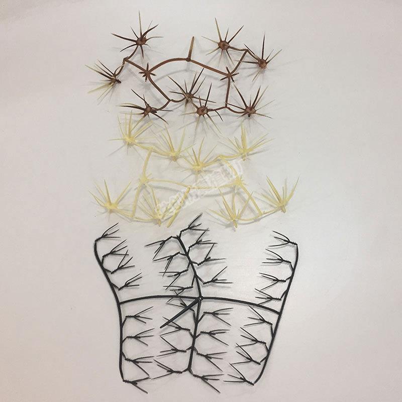 厂家仿真植物仙人掌刺假塑料仙人球插刺配件
