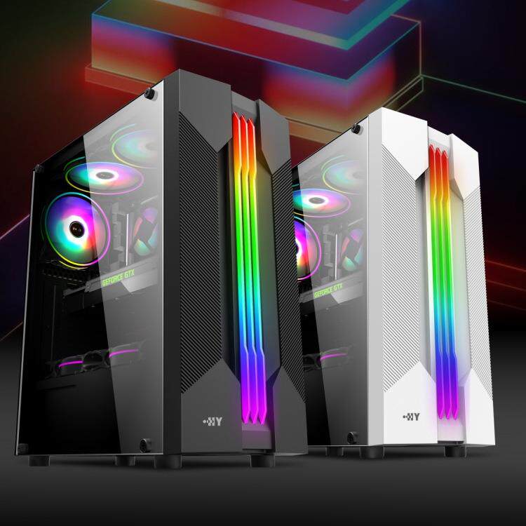 LOVINGCOOL虹光机箱电竞商务办公家用台式机电脑ATX主板RGB变色