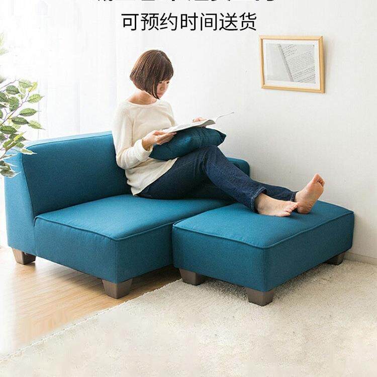 985日式躺布艺贵妃椅沙发卧室单人椅用小户型贵妃公寓梳化t两ω